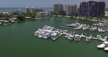 Sarasota Tarihi Bölgesi Şehir Merkezi Alanındaki Tekne ve Binalar Havalimanı