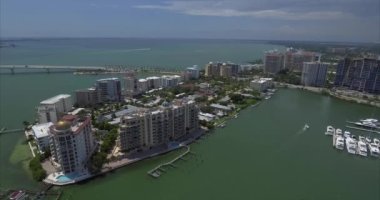 Sarasota Tarihi Bölgesi Şehir Merkezi Alanındaki Tekne ve Binalar Havalimanı