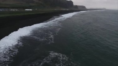 Vik İzlanda Kara Kum Sahil Havası