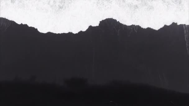 Vik Ισλανδία Aerial Black Sand Shore — Αρχείο Βίντεο