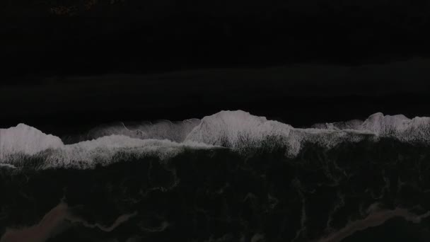 Vik Zlanda Kara Kum Sahil Havası — Stok video