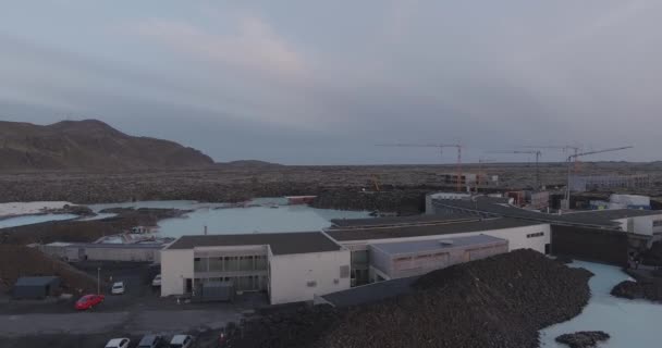 Aeronave Uma Central Geotérmica Islândia — Vídeo de Stock