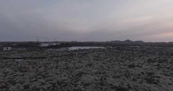 Luchtfoto Van Een Geothermische Centrale Ijsland — Stockvideo