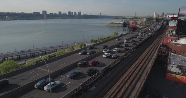 Morningside Hights Harlem Aerial — Stock video