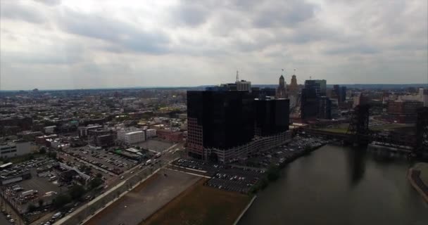 Aérien Des Bâtiments Newark New Jersey East Orange — Video