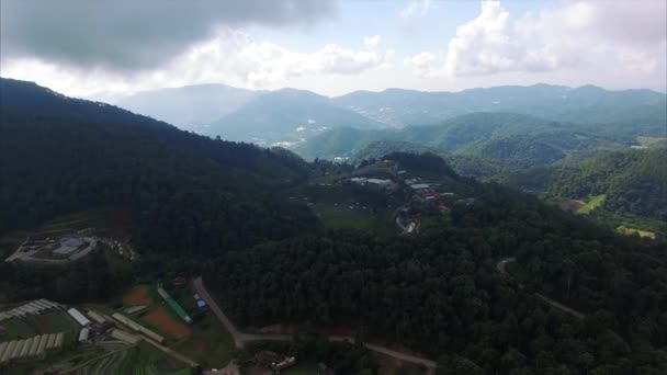 Thailand Chiang Mai Aerial View Town Mountains — Stock Video