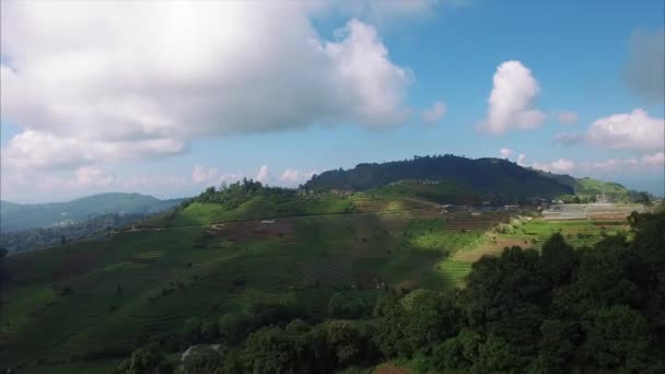 Thailand Chiang Mai Panning Right Viewing Mountains — Stock Video