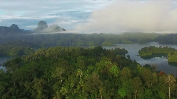 Ban Wang Khon Surat Thani Través Las Nubes Lujuria Verde — Vídeos de Stock