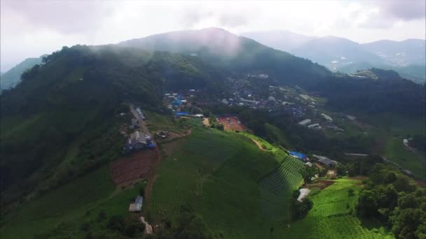 Thaïlande Chiang Mai Vue Aérienne Stationnaire Vue Timelapse Des Montagnes — Video