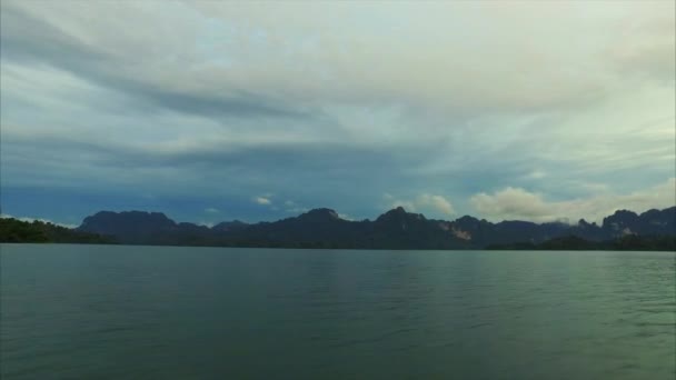 Ban Wang Khon Surat Thani Vista Barco Agua Verde Isla — Vídeo de stock