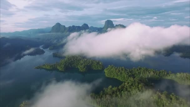 Ban Wang Khon Surat Thani Través Las Nubes Sobre Las — Vídeo de stock