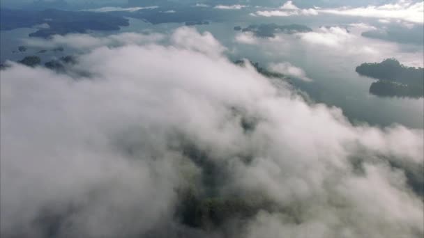 Ban Wang Khon Surat Thani Través Las Nubes Isla Nube — Vídeos de Stock