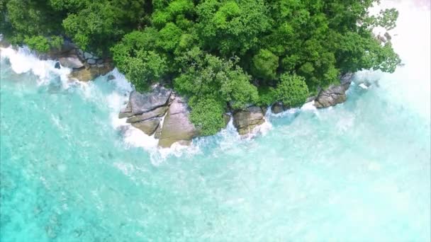 Islas Similares Vista Estacionaria Olas Estrelladas — Vídeos de Stock