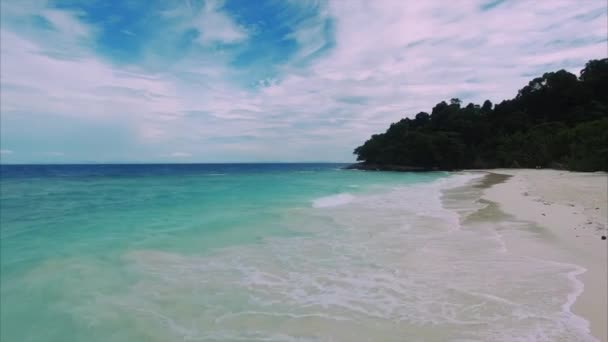 Similan Islands Fly Backwards Seashore — Stock Video