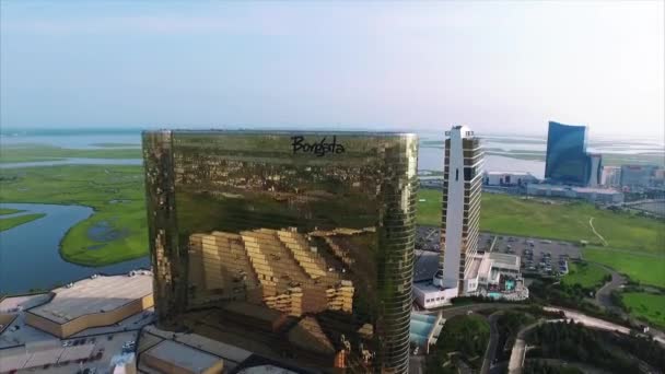 Luftaufnahmen Der Atlantischen Stadt — Stockvideo