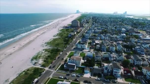 Новый Бригантиновый Пляжный Город Джерси — стоковое видео