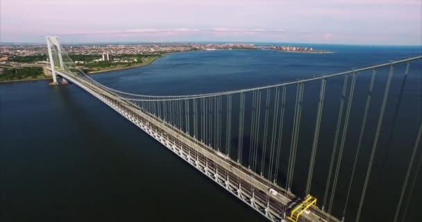 Воздушный Мост Верразано — стоковое видео