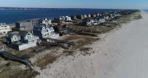 Hamptons Aerial Large Homes — стоковое видео