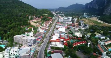 Tayland şehrinin hava manzarası