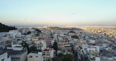 Atina 'daki eski şehrin akropolü.