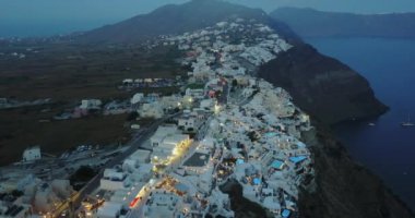 Santorini, Yunanistan - 10 Ekim, 27 - Osantorini Adası, Santorini, Yunanistan manzarası. yüksek kaliteli fotoğraf