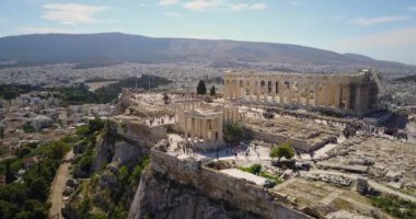 Atina, Yunanistan 'da Akropolün Hava Görüntüsü
