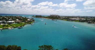 Juno Sahili, Florida 'daki İntracoastal Waterway' in Hava Görüntüsü