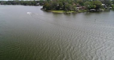 Virginia Gölü 'nün Kış Parkı, Florida' daki Hava Görüntüleri