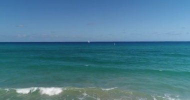 Juno Beach, Florida 'daki Drone ve Shoreline' ın Hava Görüntüleri