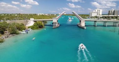 Juno Sahili, Florida 'daki İntracoastal Waterway' in Hava Görüntüsü