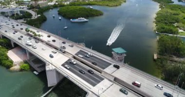 Juno Sahili, Florida 'daki İntracoastal Waterway' in Hava Görüntüsü