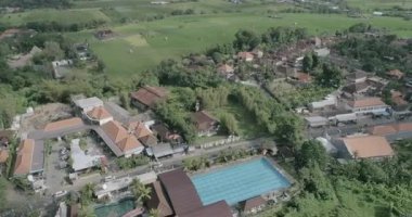 Endonezya, Bali 'deki Plaj Kasabasının Hava Görüntüleri