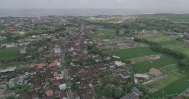 Endonezya, Bali 'deki Plaj Kasabasının Hava Görüntüleri