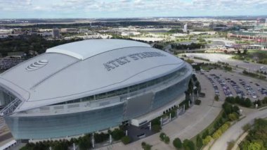 ATT Stadyumu Kovboyları Hava Görüntülü Futbol NJ Hava Drone Kentsel