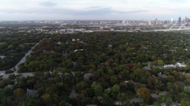 Dallas Teksas Hava Görüntülü İnsansız Hava Aracı Houston Şehri
