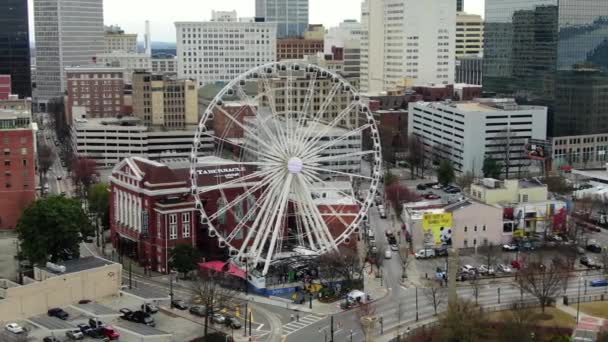 Vanuit Een Antenne Perspectief Het Centrum Van Atlanta Georgia Presenteert — Stockvideo