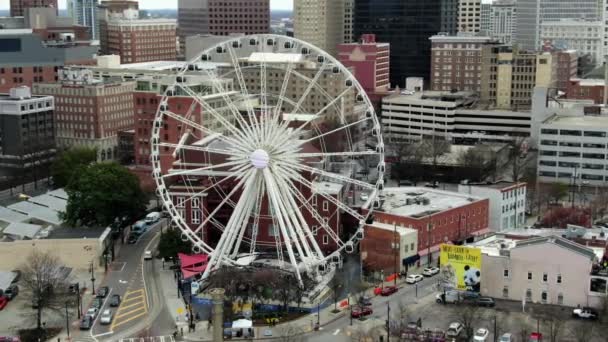 Légi Szempontból Atlanta Belvárosa Grúzia Dinamikus Városi Tájat Mutat Amelyet — Stock videók