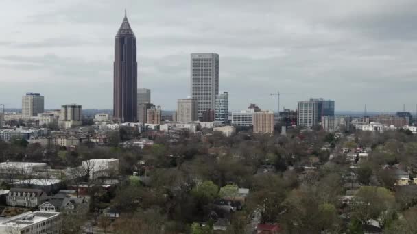 Ponto Vista Aéreo Centro Atlanta Geórgia Apresenta Uma Paisagem Urbana — Vídeo de Stock