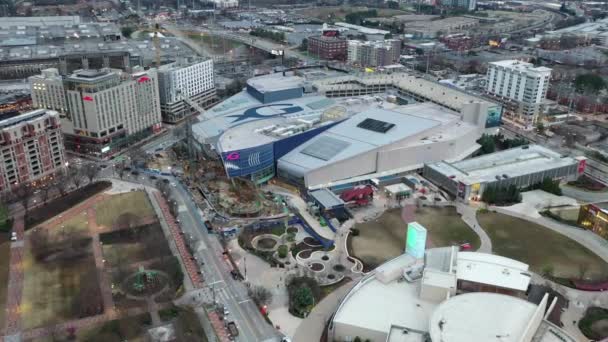 Aerial Perspective Downtown Atlanta Georgia Presents Dynamic Urban Landscape Characterized — Stock Video