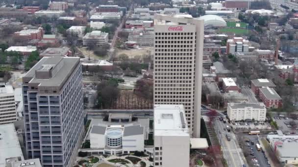 乔治亚州亚特兰大市中心的空中 — 图库视频影像