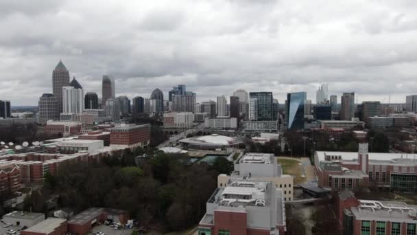 Aus Der Luft Betrachtet Präsentiert Die Innenstadt Von Atlanta Georgia — Stockvideo