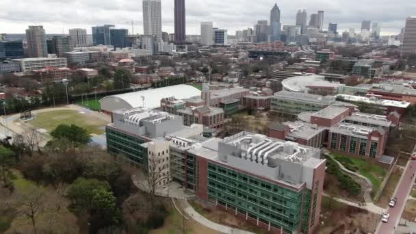 Aerial Perspective Downtown Atlanta Georgia Presents Dynamic Urban Landscape Characterized — Stock Video