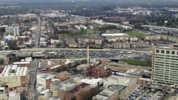 Aus Der Luft Betrachtet Präsentiert Die Innenstadt Von Atlanta Georgia — Stockvideo