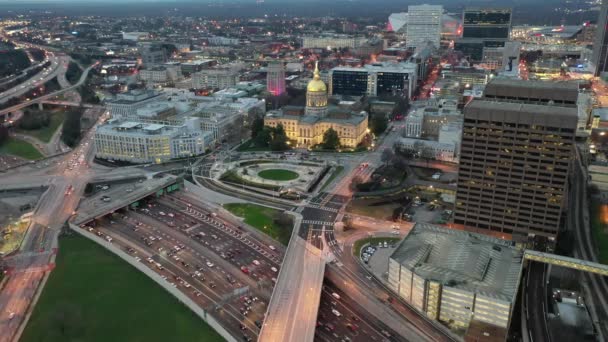 Desde Una Perspectiva Aérea Centro Atlanta Georgia Presenta Dinámico Paisaje — Vídeo de stock