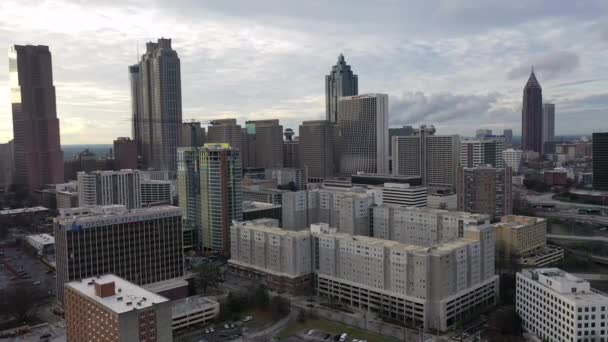 Aerial Downtown Atlanta Georgia — стоковое видео