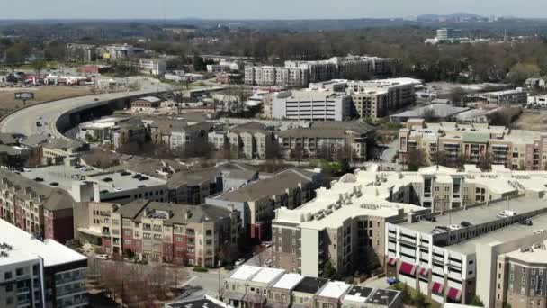 Dari Perspektif Udara Pusat Kota Atlanta Georgia Menyajikan Lanskap Perkotaan — Stok Video