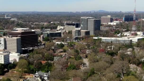 Vanuit Een Antenne Perspectief Het Centrum Van Atlanta Georgia Presenteert — Stockvideo