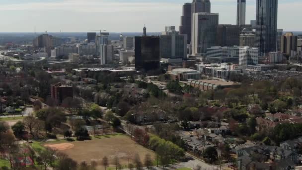 Vanuit Een Antenne Perspectief Het Centrum Van Atlanta Georgia Presenteert — Stockvideo