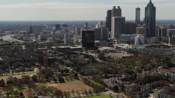 Una Prospettiva Aerea Centro Atlanta Georgia Presenta Paesaggio Urbano Dinamico — Video Stock