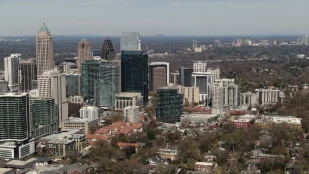 Aerial Perspective Downtown Atlanta Georgia Presents Dynamic Urban Landscape Characterized — Stock Video